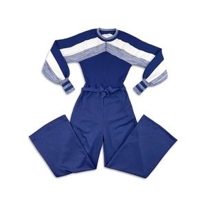 VINTAGE 1970S JC PENNEY WOMEN'S JUMPSUIT MOD SPACE AGE HIPPIE SIZE 14!